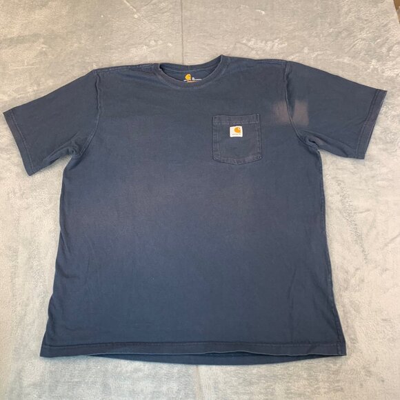 Carhartt K87 Navy Blue Pocket T-Shirt Men’s XL Regular Original Fit Workwear Tee - Picture 1 of 10
